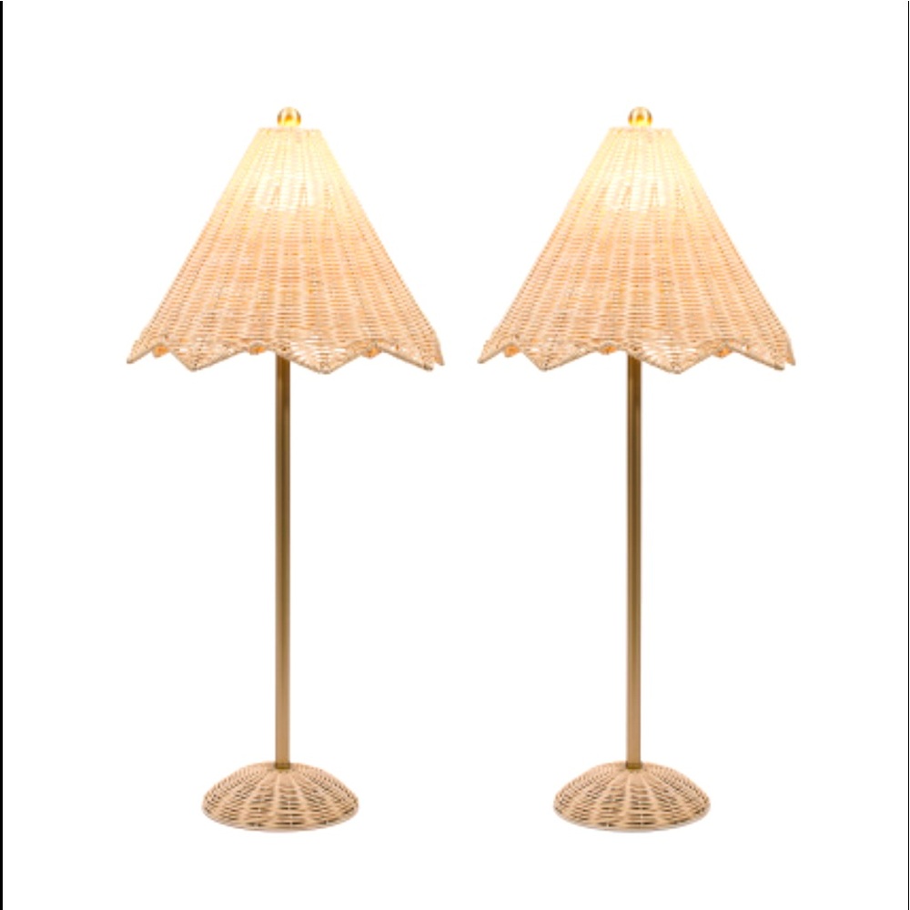 ✨Lillian August Rattan Lamps (2)✨